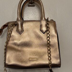 Aldo Metallic Rose Gold Crossover purse